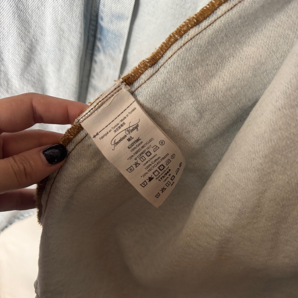 American Vintage Light Blue Denim Shirt - Picture 3 of 4